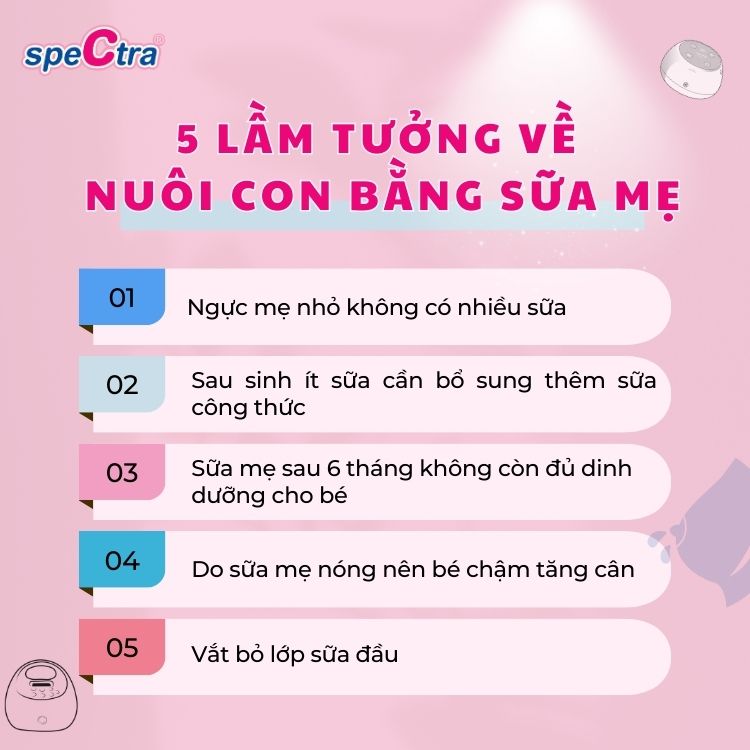 5 LẦM TƯỞNG VỀ NUÔI CON BẰNG SỮA MẸ